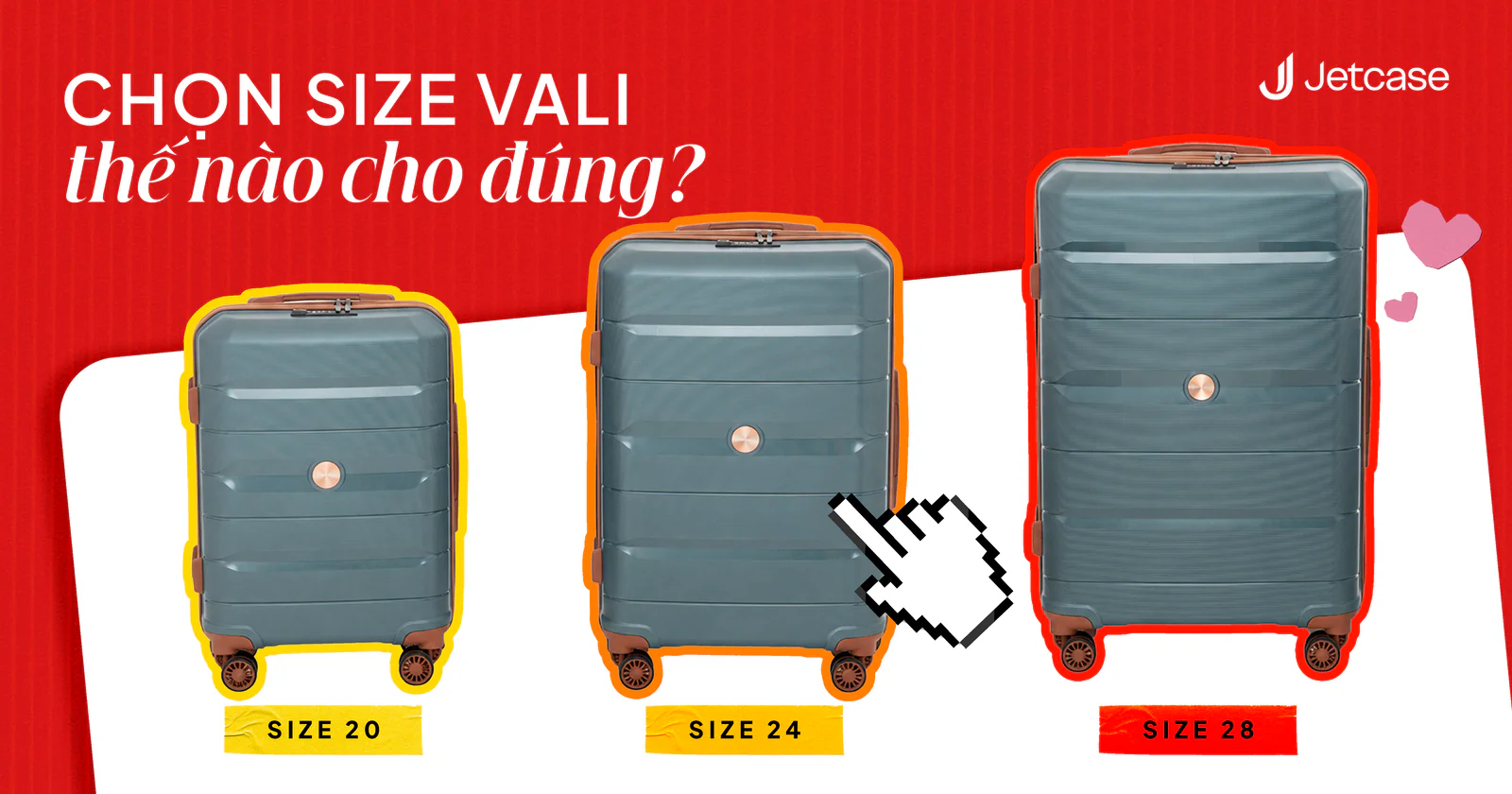 Vali 20, 24 hay 28 Inch? Cách Chọn Size Vali Đúng Cho Từng Chuyến Đi