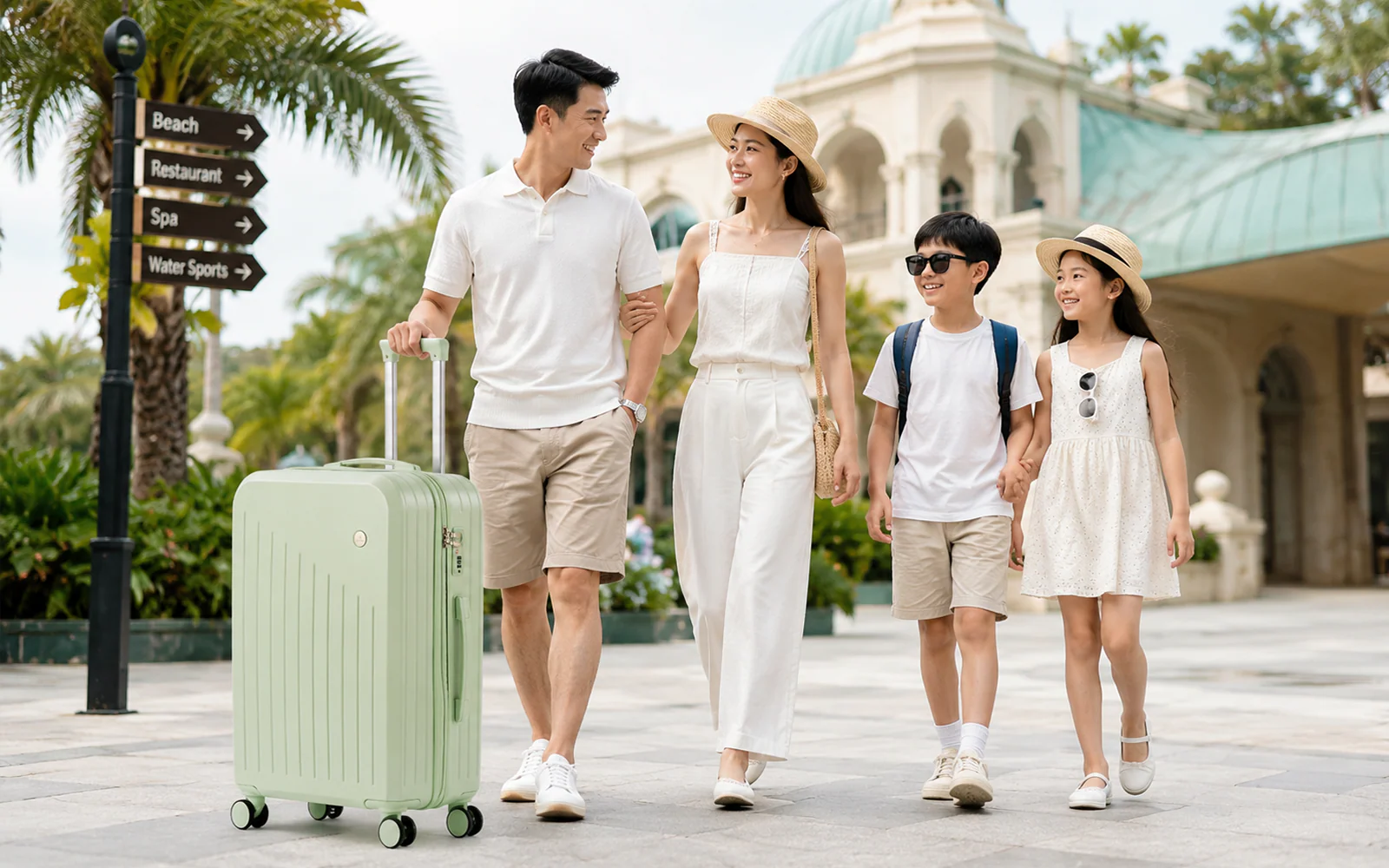Một chiếc vali size 24 inch phù hợp cho chuyến đi ngắn ngày của cả gia đình nhỏ