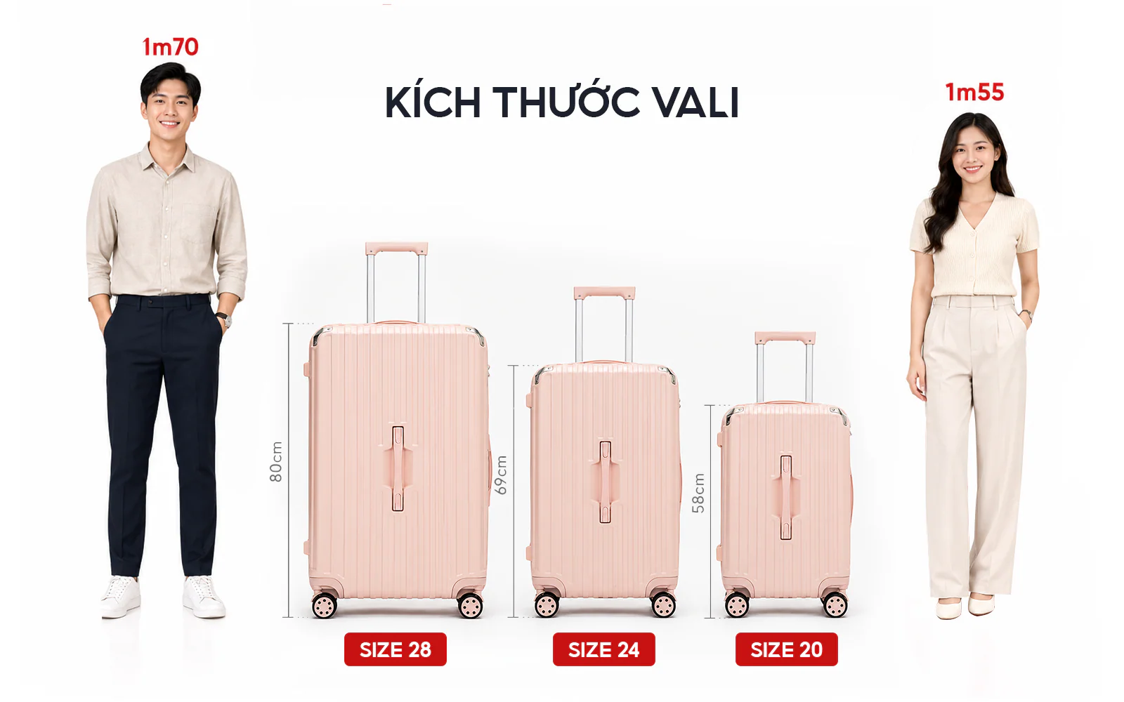 Bảng đo kích thước vali